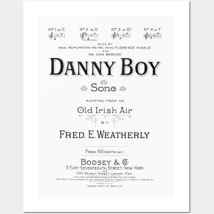 Danny Boy Sheet Music Posters and Art